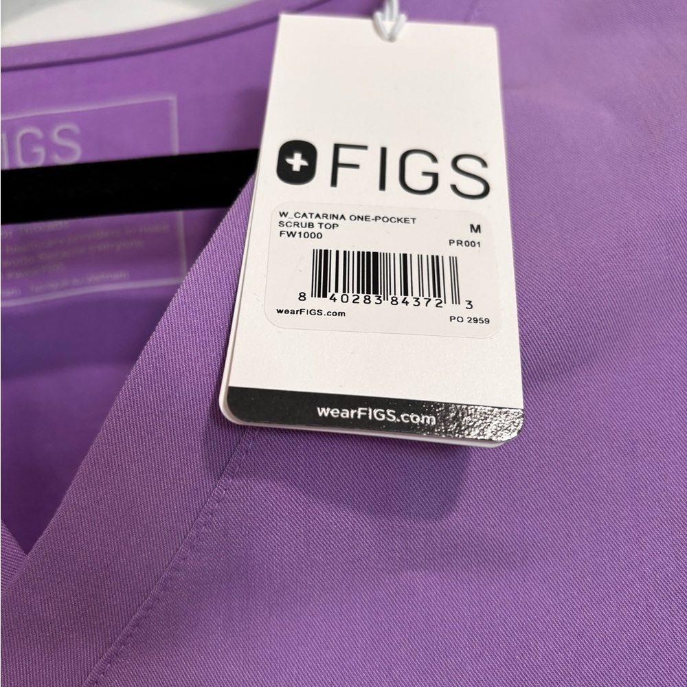 Figs Lavender Scrub Top